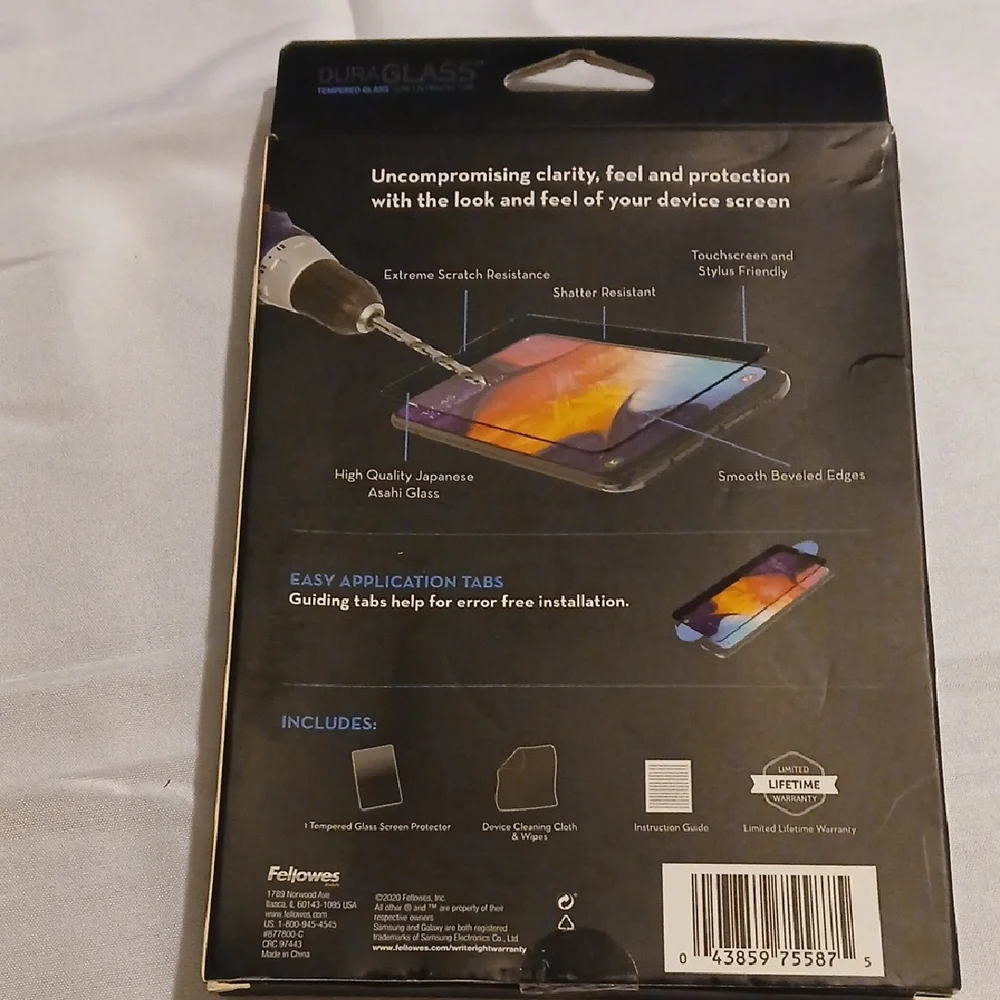 Samsung Galaxy A20/A30/A50 Tempered Glass Screen Protector - Black
